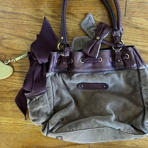 Y2K juicy couture velour + leather bag